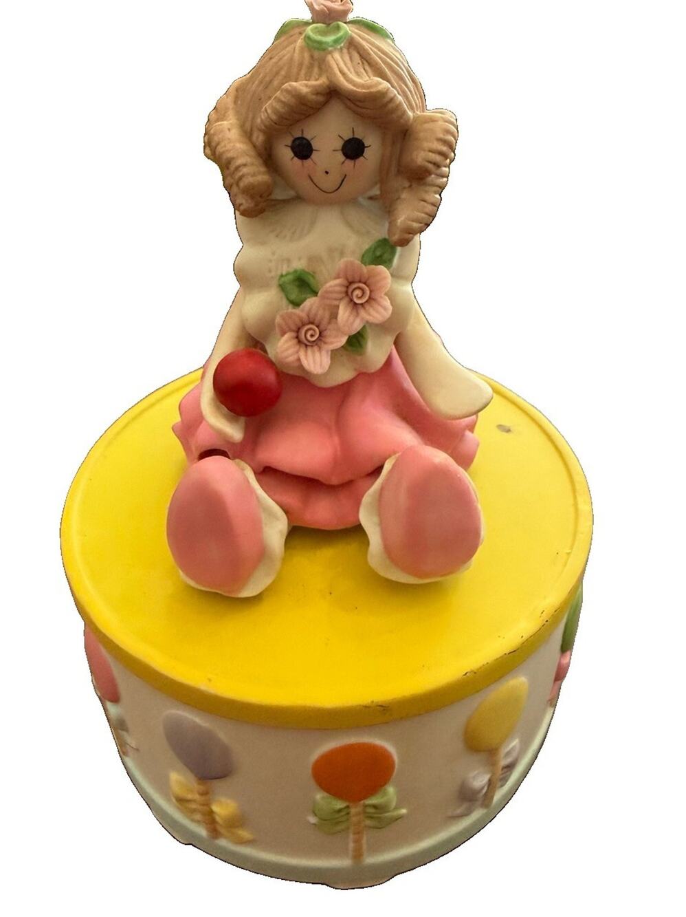 Vintage Lefton Lollipop Music Melodies Creepy Cute Girl Music 1985 Works Spooky